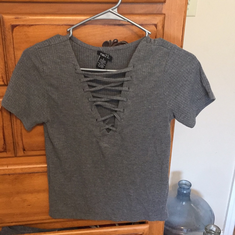 Rue 21 grey shirt